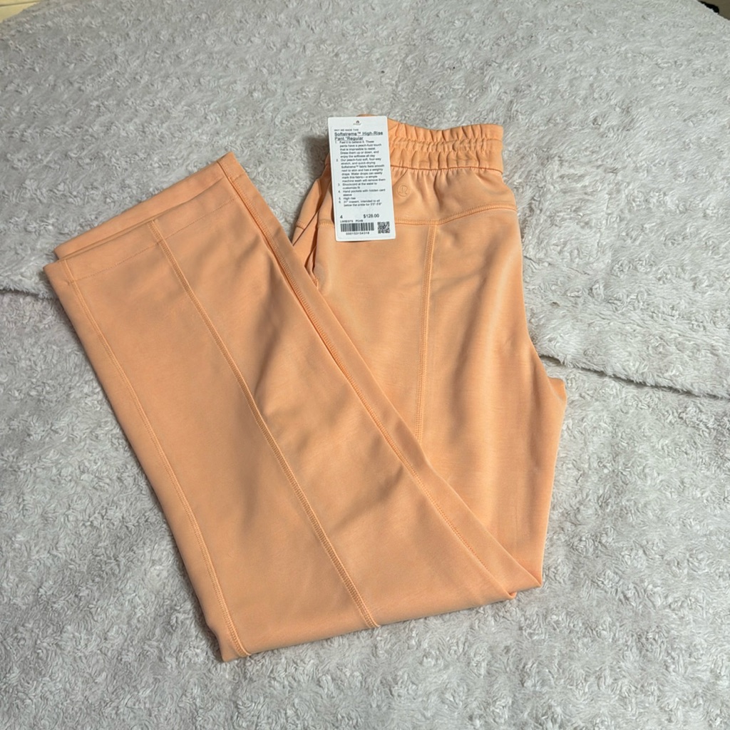 Brand New Lululemon Softstreme High Rise Pant Orange